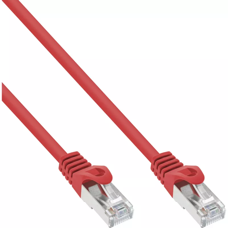 Cabo de rede SF/UTP Cat.5e vermelho 1m InLine