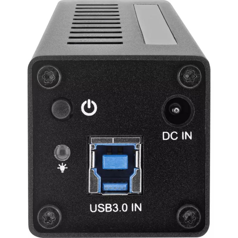 Hub USB 3.0 InLine 10 portas caixa de alumínio com fonte de alimentação 4A, preto