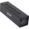 Hub USB 3.0 InLine, 7 portas, caixa de alumínio, com fonte de alimentação 2,5A