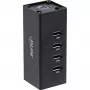 Hub USB 3.0 InLine, 4 portas, caixa de alumínio, com fonte de alimentação 2,5A