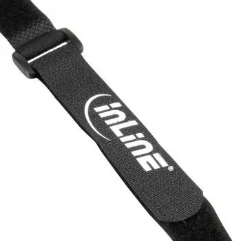 InLine Conjunto de abraçadeiras de velcro para cabos, 5 un. 20 x 300 mm + 5 un. 20 x 500 mm, preto