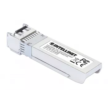 Módulo transceptor Intellinet ótico, 10 Gigabit Fiber SFP+, 10GBase-SR (LC) porta multimodo, 300 m, comprimento de onda 850 nm, Ethernet, fibra ótica, compatível com HPE, corresponde a HPE J9150A / J9150D / JD092A / JD092B, três anos de garantia