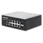 Intellinet 508278 switch industrial de 8 portas Gigabit Ethernet PoE+ L2+ gerido por web, 2x SFP, 30 W por porta, calha DIN, de -40 a 85 °C, IP30, sem ventoinha