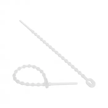 Abraçadeiras InLine 150 mm branco, pack de 100 – comprimento 150 mm, fixações de nylon