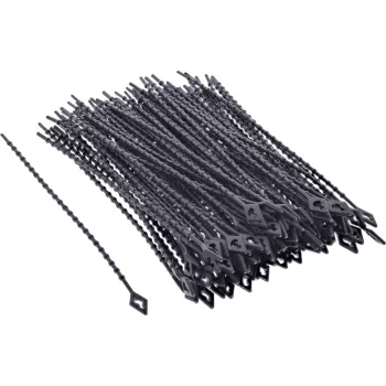 Abraçadeiras InLine 100 mm preto, pack de 100 — comprimento 100 mm, preto, 100 unid.