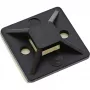 Suportes para abraçadeiras autoadesivos InLine 30×30 mm, preto, 10 unid.