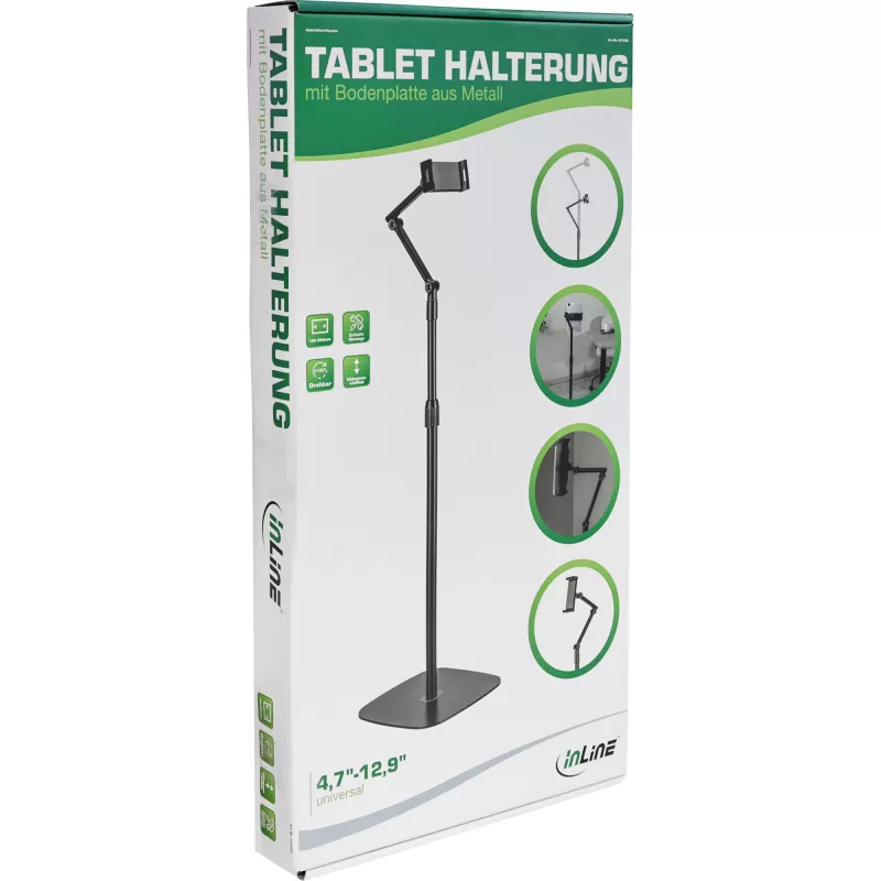 Suporte para tablet InLine com base metálica, até 12,9