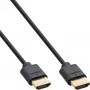 Cabo HDMI Slim Ultra High Speed M/M 8K4K banhado a ouro preto 0,5 m InLine