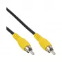 Cabo de vídeo InLine, 1x RCA M/M, fichas amarelas, 0,5 m, RCA, RCA, 0,5 m, preto