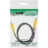 Cabo de vídeo InLine 1x RCA M/M fichas amarelas 3 m 89937D