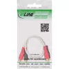 Cabo RCA InLine 2x ficha/ficha RCA – banhado a ouro, 1 m, branco