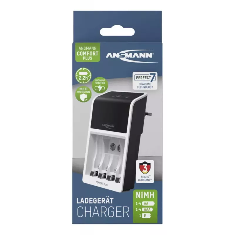 Carregador de bateria Ansmann Comfort Plus