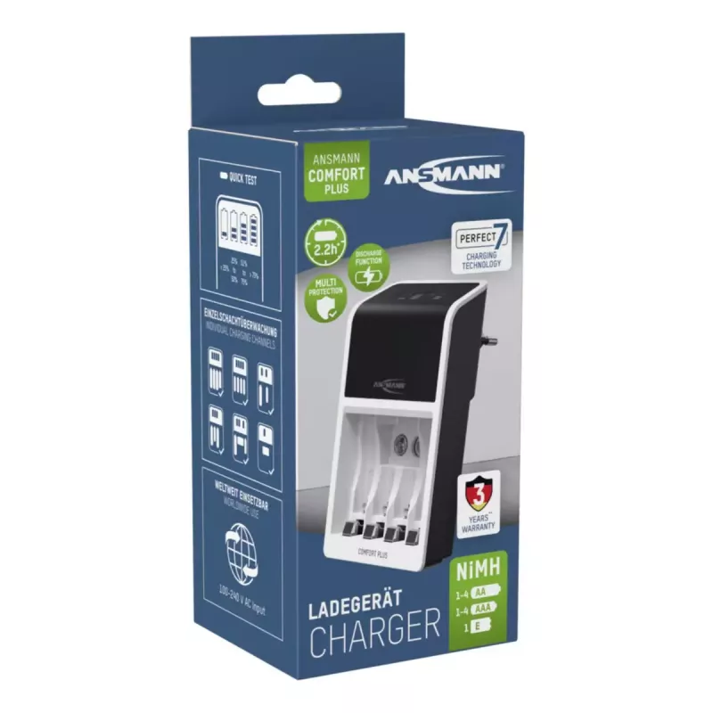 Carregador de bateria Ansmann Comfort Plus