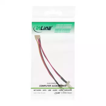 Adaptador de ventoinha InLine cabo em Y 3pin Molex conector fêmea / 2x 3pin Molex conector macho 100 unid.