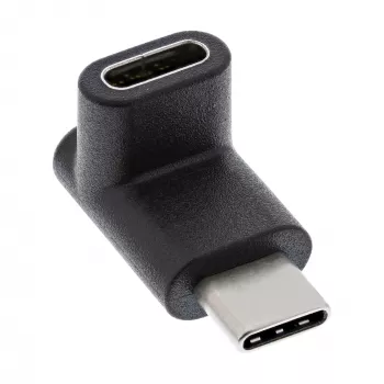 Adaptador USB 3.2 Gen.2 InLine 35807 USB-C macho para C fêmea para cima/para baixo em ângulo