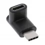 Adaptador USB 3.2 Gen.2 InLine 35807 USB-C macho para C fêmea para cima/para baixo em ângulo