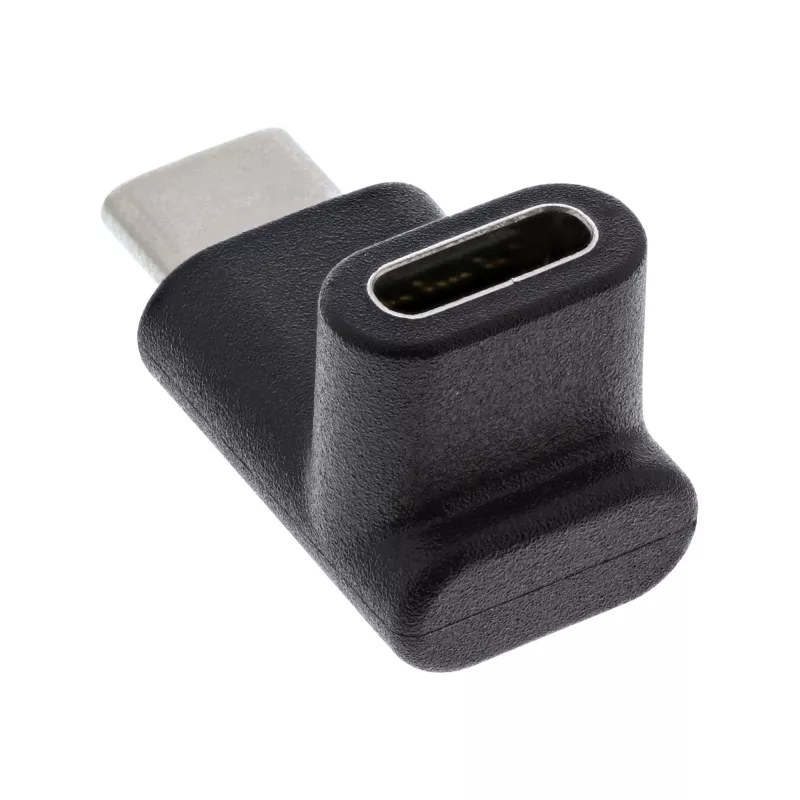 Adaptador USB 3.2 Gen.2 InLine 35807 USB-C macho para C fêmea para cima/para baixo em ângulo