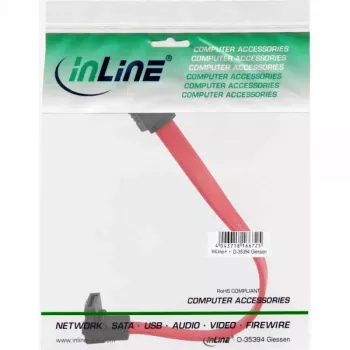 Cabo SATA InLine para 150/300/600 conexões S-ATA, em ângulo com patilhas de encaixe, 90°, 0,15 m