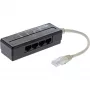Splitter de telefone InLine 4 vias, RJ45 macho para 4x RJ45 fêmea, 0,15 m