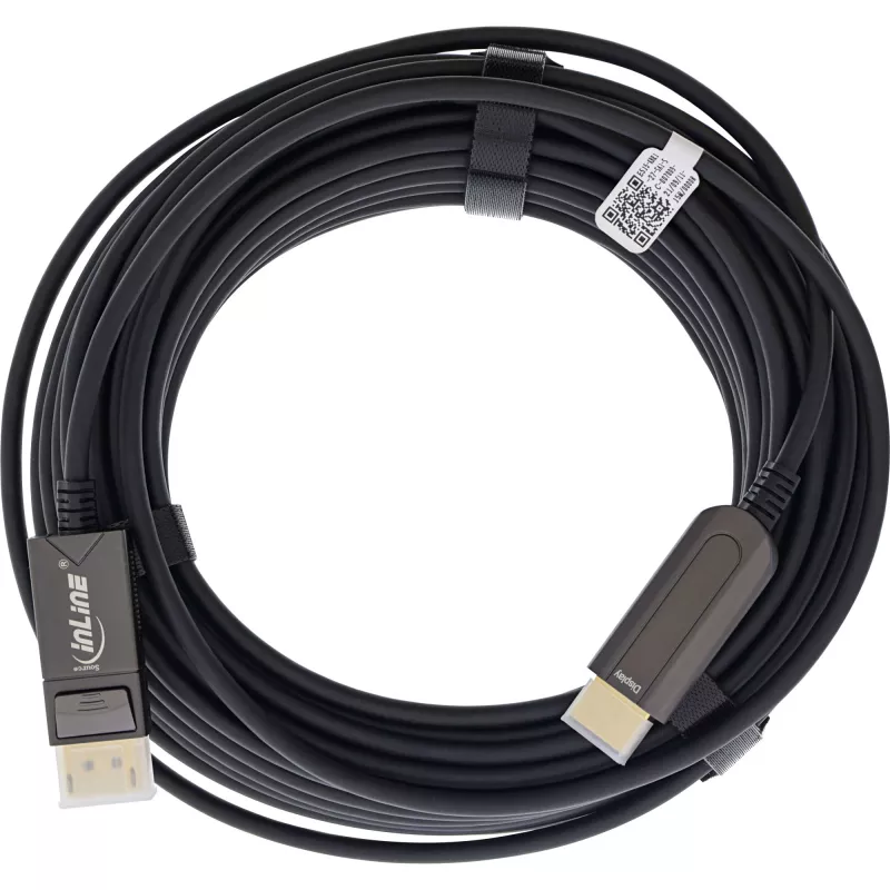 Cabo conversor DisplayPort para HDMI AOC InLine, 4K/60Hz, preto, 20m