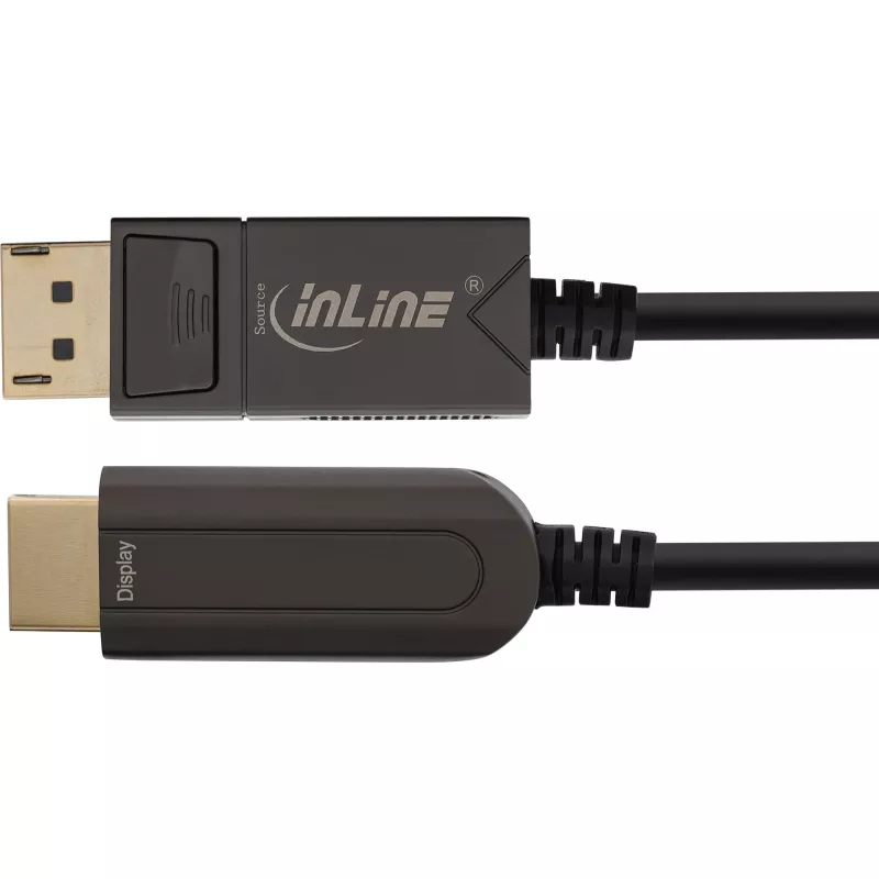 Cabo conversor DisplayPort para HDMI AOC InLine, 4K/60Hz, preto, 25m