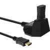 Estação HDMI InLine, cabo HS HDMI com Ethernet, M/F, preto, contactos dourados, 1m