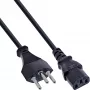 Cabo de alimentação InLine Suíça, preto, 3m