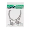 Cabo de alimentação InLine, CEE 7/7 em ângulo / 3 pinos IEC C13 em ângulo, cinzento, 0,5m