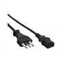 Cabo de alimentação InLine Itália (CEE 7/7) para IEC C13 de 3 polos, 0,5 m, 250 V 10 A