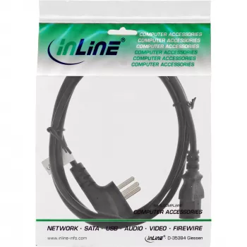 Cabo de alimentação InLine, Israel Tipo H / ficha IEC C13 de 3 polos, 3 m