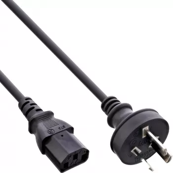 Cabo de alimentação InLine, Austrália para ficha IEC C13 de 3 polos, 5 m