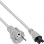 Cabo de alimentação AC para portátil InLine CEE7/7 para conector fêmea C5, cinzento, 0,5 m