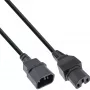 Extensão de cabo de alimentação InLine, conector resistente ao calor IEC-C15/IEC-C14 reto, 1,8 m