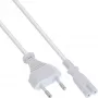 Cabo de alimentação InLine, ficha Euro / ficha Euro8, branco, 1,0 m