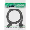 Cabo de alimentação InLine, CEE 7/7 angular / IEC C13 de 3 polos angular à esquerda, preto, 3 m