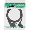 Cabo de alimentação InLine, CEE 7/7 angular / ficha IEC C13 de 3 polos angular, 5 m