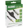 Cabo de áudio fino InLine 3,5 mm ficha / conector fêmea com controlo de volume 0,25 m
