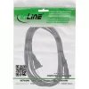 Cabo de alimentação InLine ficha EUA / conector fêmea Euro 8, 0,5 m
