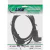 Cabo de alimentação InLine, ficha Euro / Euro8 angular, preto, 5 m