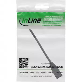 InLine protetor de interface RJ45 Cat.6A S/FTP, RJ45 macho/fêmea, preto, 0,2m
