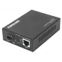 Intellinet conversor de mídia Gigabit PoE+, 1 porta 1000Base-T RJ45 para 1 porta SFP, injetor PoE+
