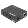 Intellinet conversor de mídia Gigabit PoE+, 1 porta 1000Base-T RJ45 para 1 porta SFP, injetor PoE+