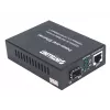 Intellinet conversor de mídia Gigabit PoE+, 1 porta 1000Base-T RJ45 para 1 porta SFP, injetor PoE+
