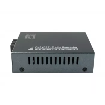 LevelOne conversor de mídia Gigabit RJ45 para SC, PoE PSE, fibra multimodo, 0,5 km