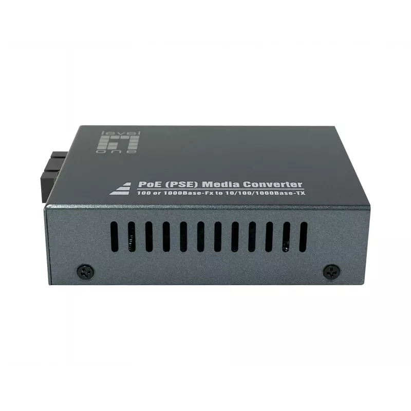 LevelOne conversor de mídia Gigabit RJ45 para SC, PoE PSE, fibra multimodo, 0,5 km