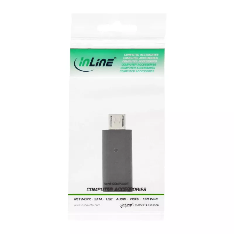 Adaptador USB 2.0 InLine 33302I Micro-USB macho para USB-C fêmea