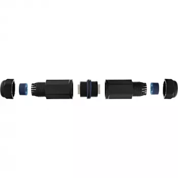 InLine conector Cat.6, impermeável IP67, 2x RJ45 fêmea/fêmea, 1:1