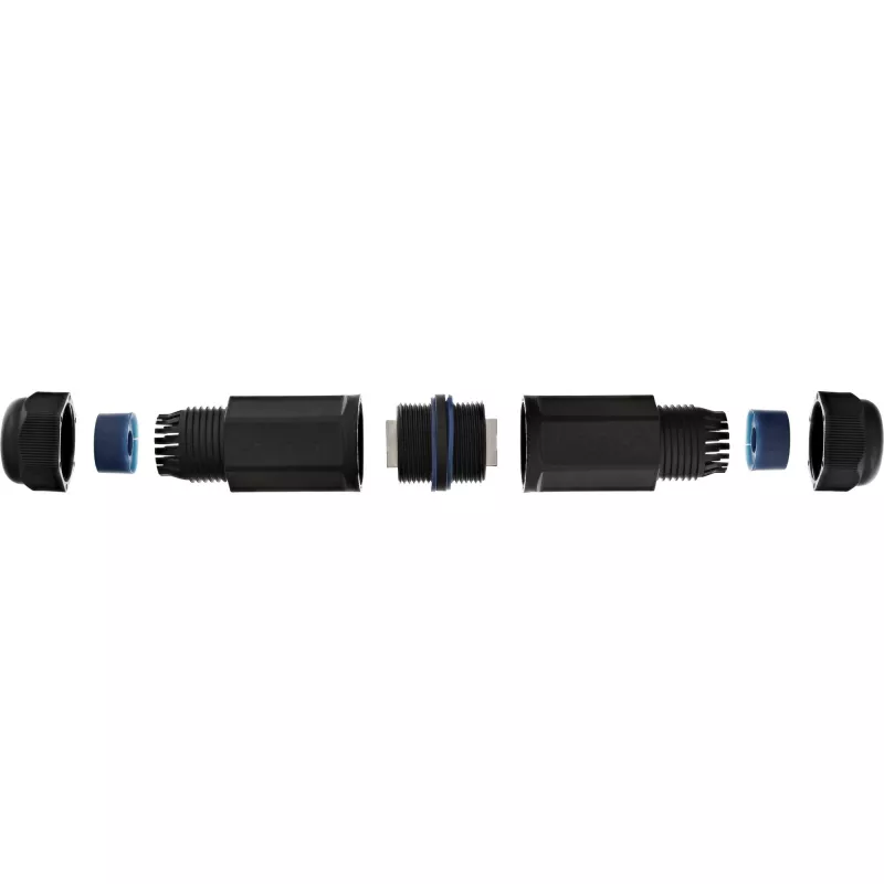 InLine conector Cat.6, impermeável IP67, 2x RJ45 fêmea/fêmea, 1:1