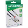 Cabo de áudio 3,5 mm ficha / 2x ficha RCA 2 m InLine 99242