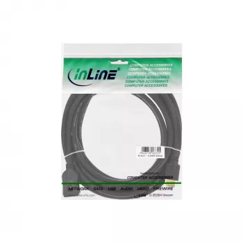 Cabo HDMI InLine, cabo HDMI High Speed, M/F, preto, contactos dourados, 7,5 m